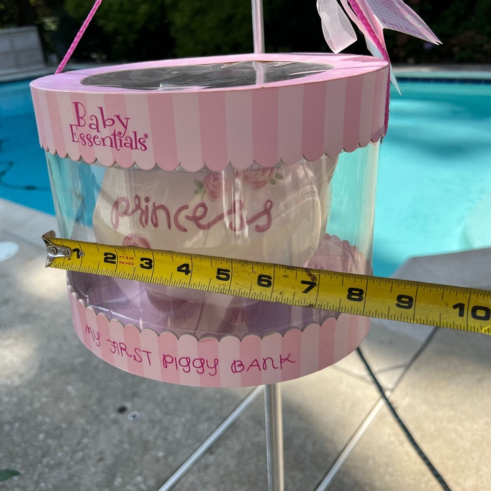New Baby Girl Piggy Bank “Princess” By Baby Essentials - Picture 2 of 16